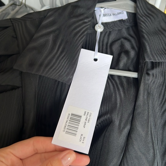 NWT REBECCA VALLANCE Malone bow-embellished mini wrap dress size UK8 XS - Picture 7 of 9